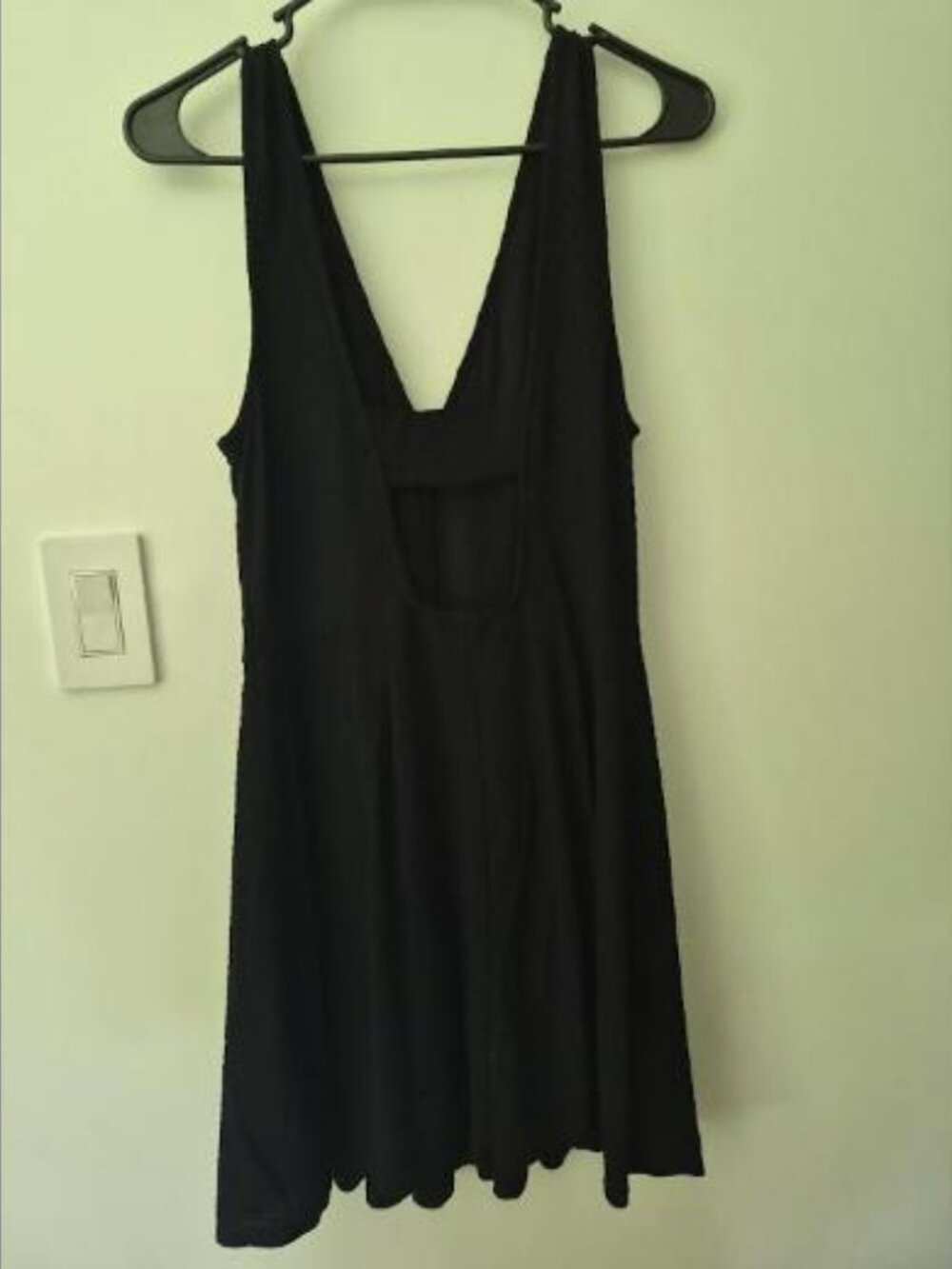 Silence + Noise Black Fit & Flare Mini Dress Cutout Sz M
